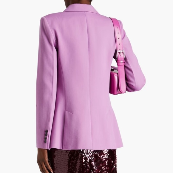 Victoria Beckham Purple Wool-twill blazer Size 6 - Picture 2 of 8